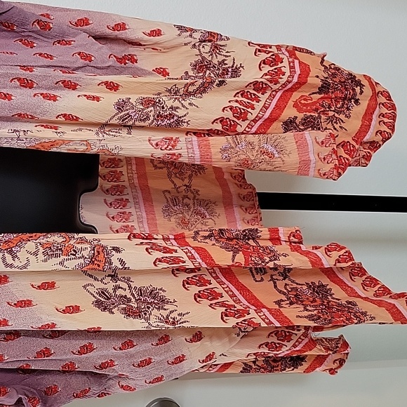 💥ANGIE Boho Chic Paisley Open Front Kimono Cardigan - Picture 2 of 5